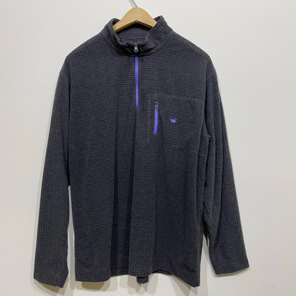 Southern Marsh Men Fieldtec Waffle Knit 1/4 Zip Pullover Size Large Outdoor Gorp